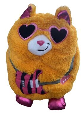 Misfittens Gibson Series 3 Orange Pink Wild Cat Guitar 10" Stuffed Plush Animal